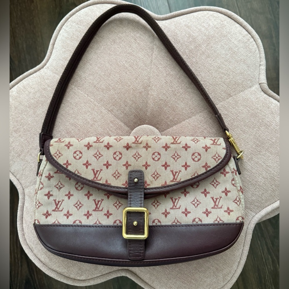 Louis Vuitton Pink Monogram Denim Shoulder Bag Cherry Mini Lin Marjorie Bag